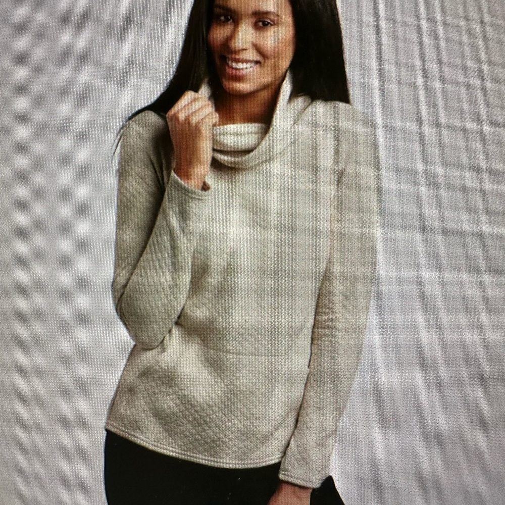 Kuhl Dove (Cream) Cowl Neck Sweater with Textured Knit